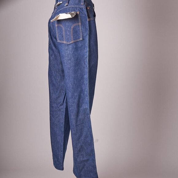 1970s Deadstock Flared Leg Dickies Blue Jeans Denim Pants